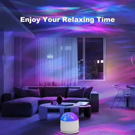 Aurora/Water Ripple/Sky Projector Light, USB Rechargeable LED Projector Lamp with Remote Control, Northern Lights Ambient Light, Room Decor, HD Projector Lamp, Home Video Projector, Laser Projector, Starlight Projector Memorialday