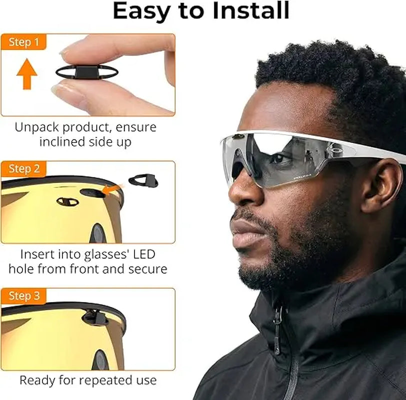 HIBLOKS LED Light-Blocking Blackout Cover - Wearable Accessory Compatible with Meta Vanguard Smart Glasses Summervibes