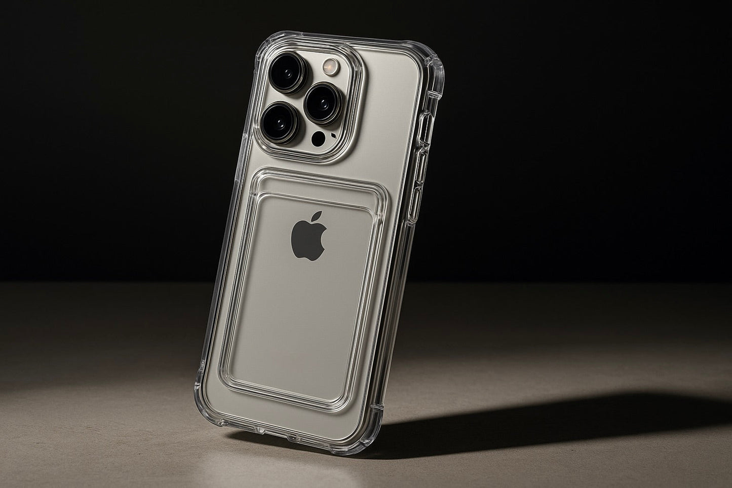 Funda Transparente con Porta Tarjetas para iPhone