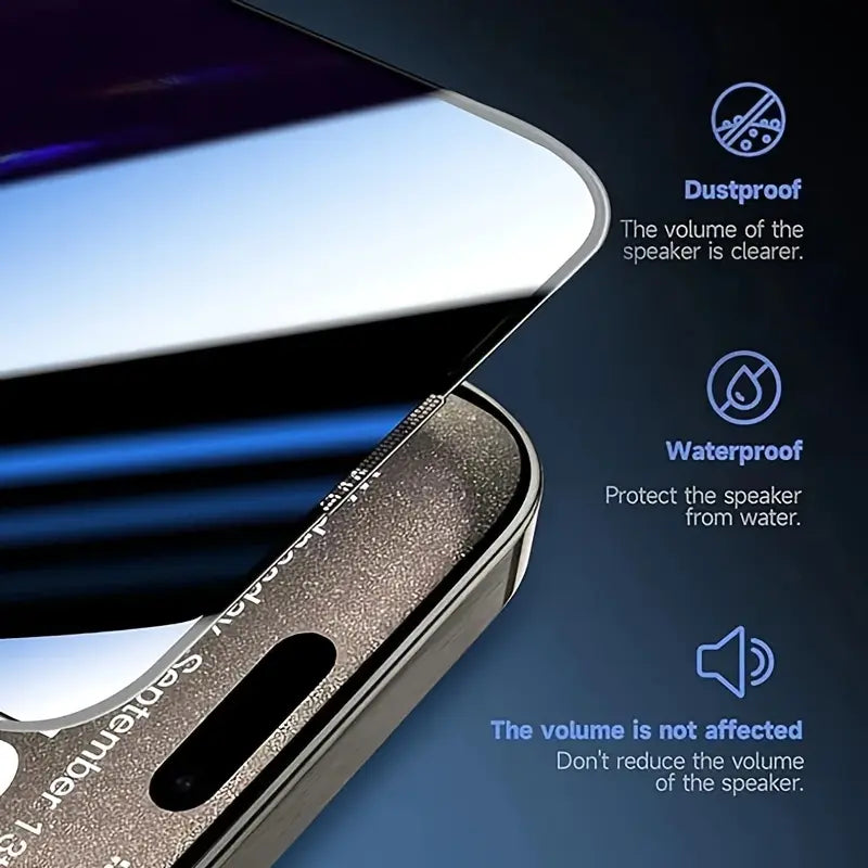2-5 Packs Full Cover Privacy Tempered Glass Screen Protector for Iphone 17 Pro Max/16 Pro Max/17/15 Pro/17 Air/16/15/14/13/12/11/16E/Plus/Mini/X/Xr/Xs Max/7/8/Se 9H+ Hardness Ultra HD Anti-Scratch Protection, Dynamic Island Compatible Accessories