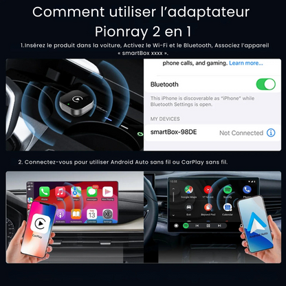 Adaptador Inalámbrico CarPlay y Android Auto Plug & Play