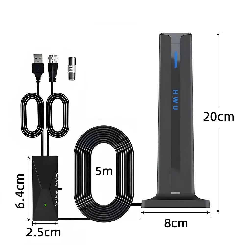 TV Antenna Indoor/Outdoor Long-Range HD Signal Amplifier Newly Upgraded for Stable Signal Reception Channels Suitable for Urban, Rural, RV, and Other Scenarios HD Digital TV Antenna Tiktokshopspringglowup
