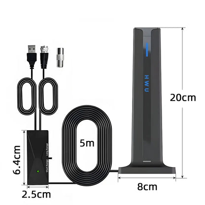 TV Antenna Indoor/Outdoor Long-Range HD Signal Amplifier Newly Upgraded for Stable Signal Reception Channels Suitable for Urban, Rural, RV, and Other Scenarios HD Digital TV Antenna Tiktokshopspringglowup