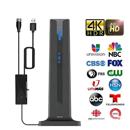 TV Antenna Indoor/Outdoor Long-Range HD Signal Amplifier Newly Upgraded for Stable Signal Reception Channels Suitable for Urban, Rural, RV, and Other Scenarios HD Digital TV Antenna Tiktokshopspringglowup