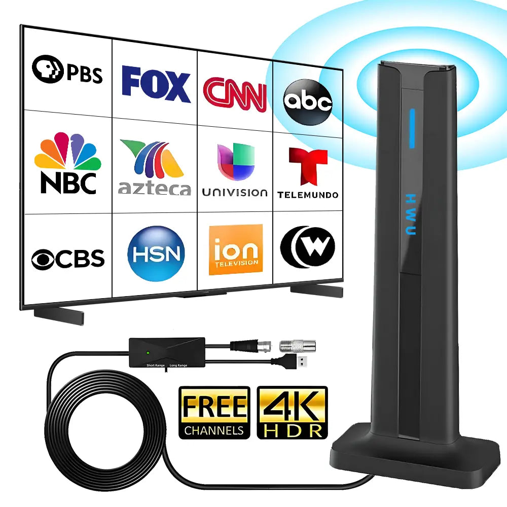 TV Antenna Indoor/Outdoor Long-Range HD Signal Amplifier Newly Upgraded for Stable Signal Reception Channels Suitable for Urban, Rural, RV, and Other Scenarios HD Digital TV Antenna Tiktokshopspringglowup